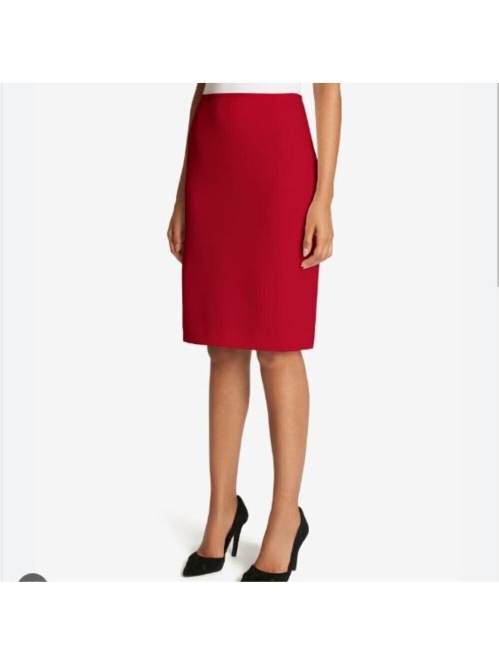 Tahari ASL Red Pencil Skirt Size 6